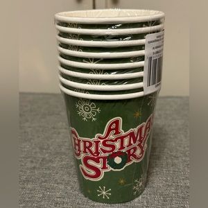 Christmas Story Disposable Cups 8 NIP 9oz Hot/Cold sad Bunny Suit Ralphie Retro